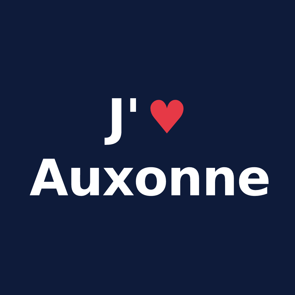T-shirt personnalisé Auxonne — design J'aime Auxonne