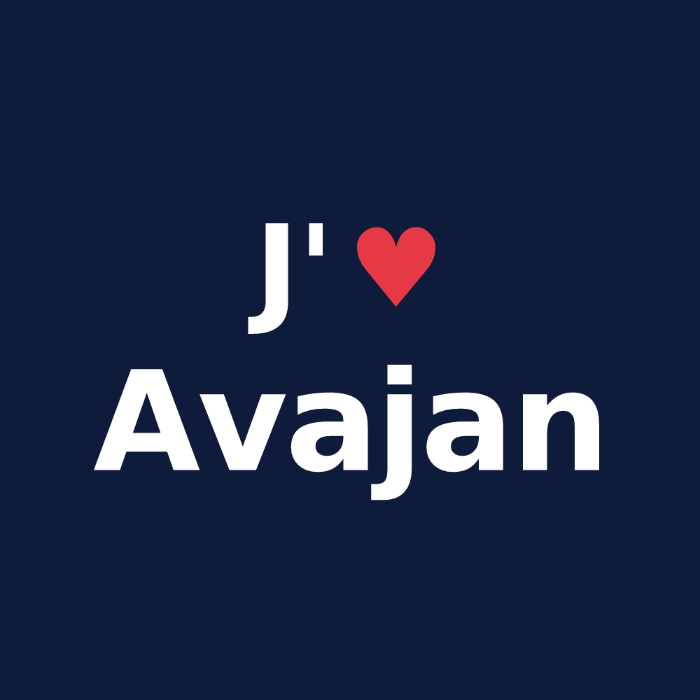 T-shirt personnalisé Avajan — design J'aime Avajan