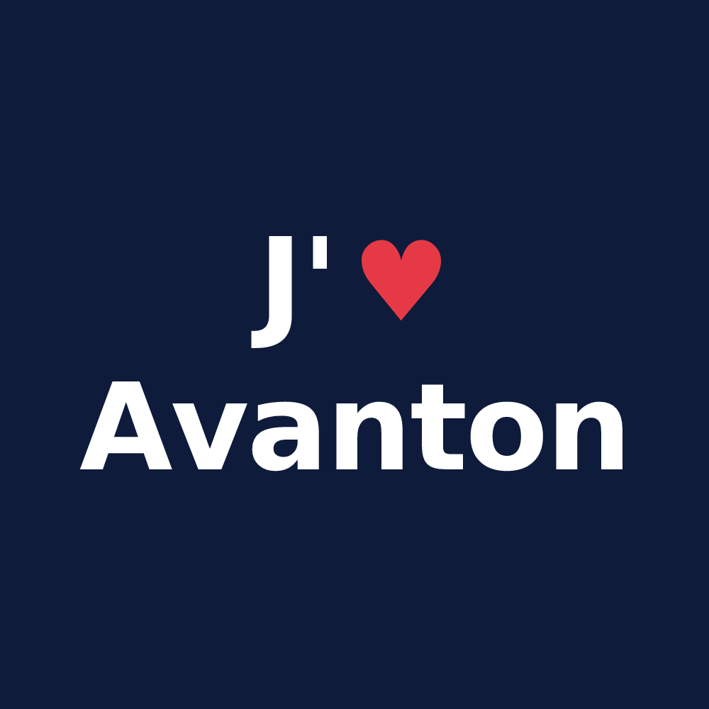 T-shirt personnalisé Avanton — design J'aime Avanton