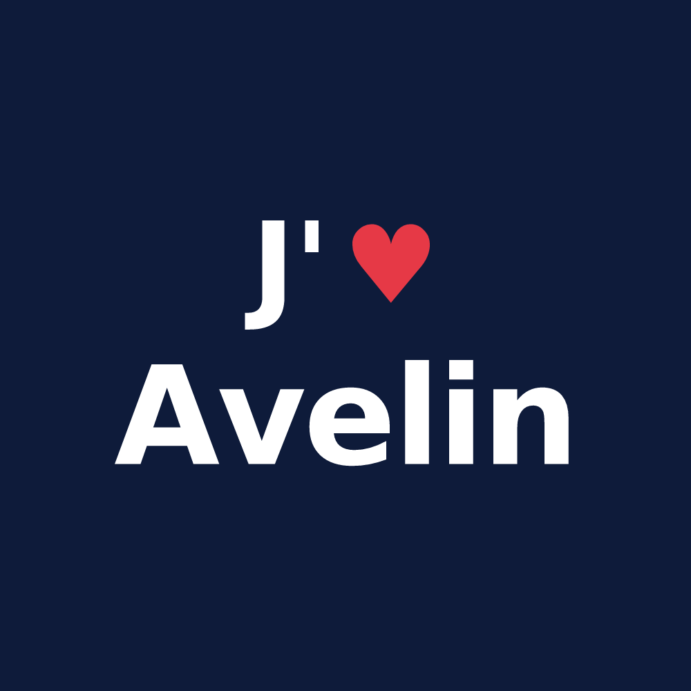 T-shirt personnalisé Avelin — design J'aime Avelin