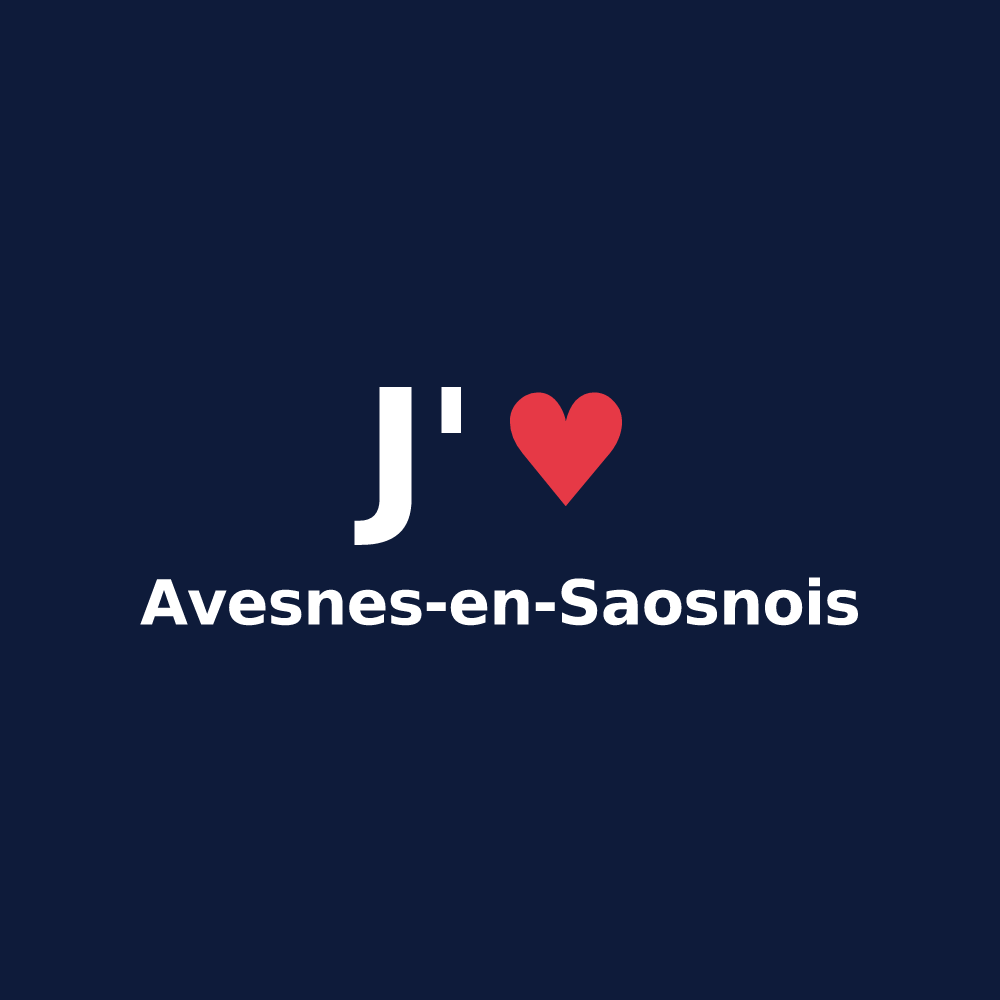 T-shirt personnalisé Avesnes-en-Saosnois — design J'aime Avesnes-en-Saosnois