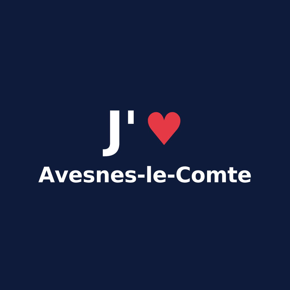 T-shirt personnalisé Avesnes-le-Comte — design J'aime Avesnes-le-Comte