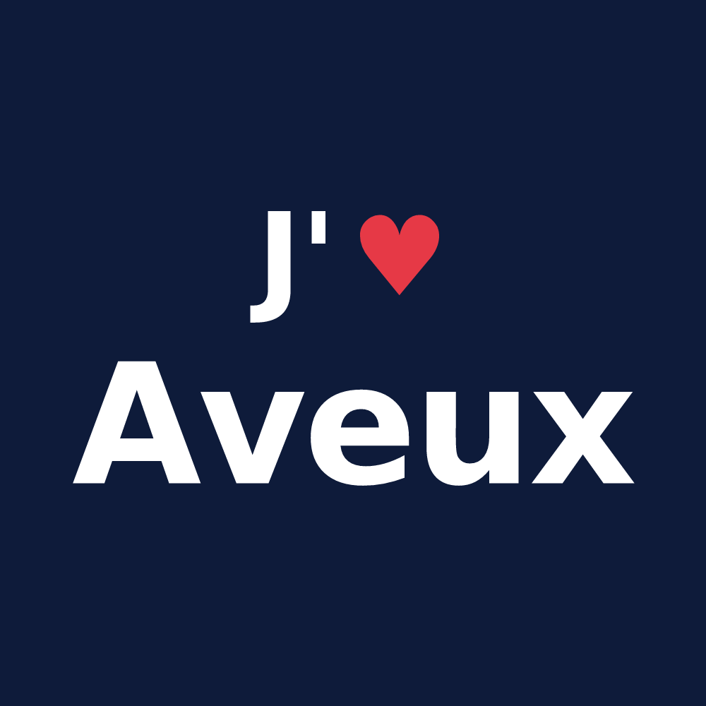 T-shirt personnalisé Aveux — design J'aime Aveux