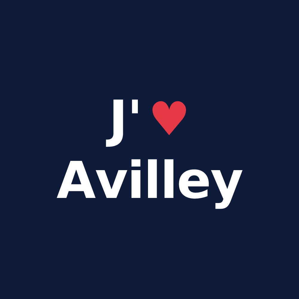 T-shirt personnalisé Avilley — design J'aime Avilley