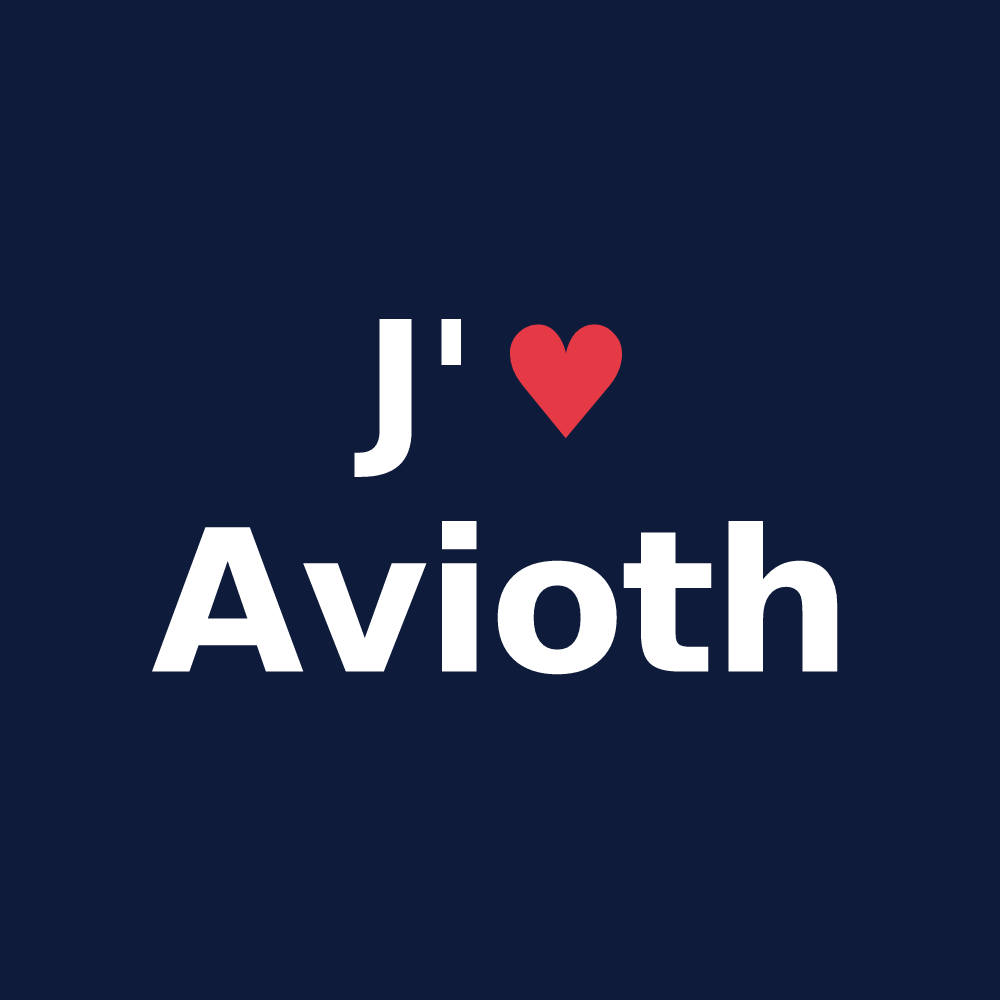 T-shirt personnalisé Avioth — design J'aime Avioth