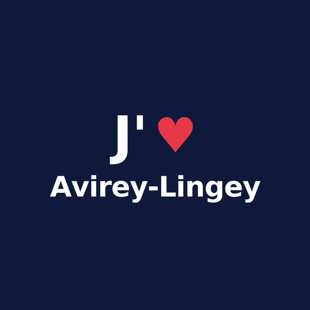 T-shirt personnalisé Avirey-Lingey — design J'aime Avirey-Lingey