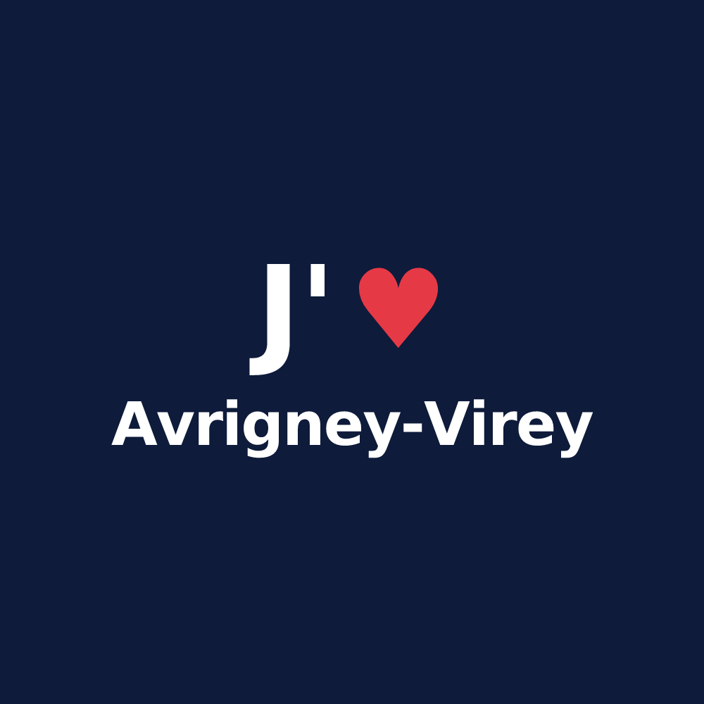 T-shirt personnalisé Avrigney-Virey — design J'aime Avrigney-Virey