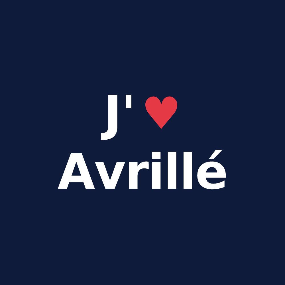 T-shirt personnalisé Avrillé — design J'aime Avrillé