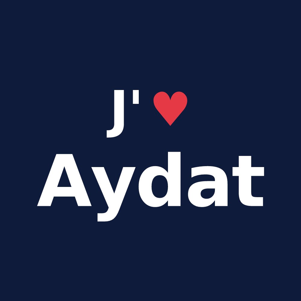 T-shirt personnalisé Aydat — design J'aime Aydat