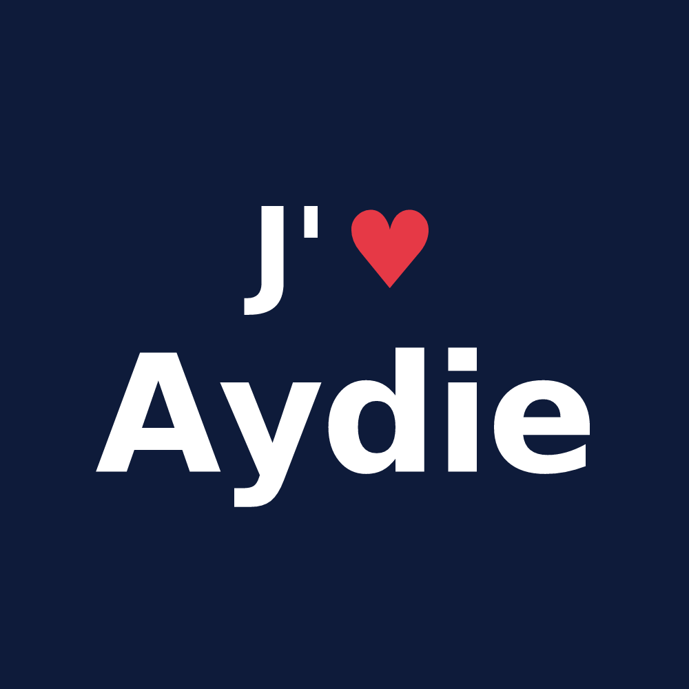 T-shirt personnalisé Aydie — design J'aime Aydie