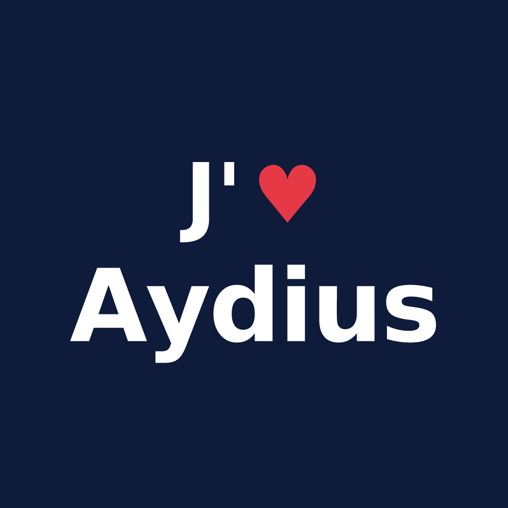 T-shirt personnalisé Aydius — design J'aime Aydius