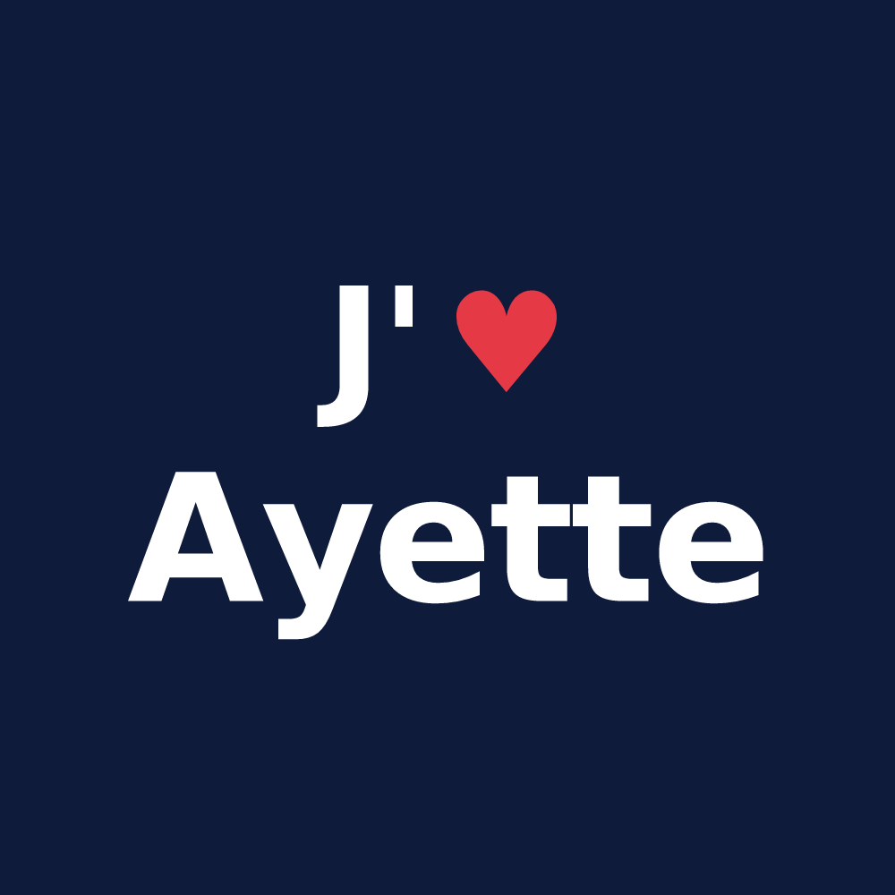 T-shirt personnalisé Ayette — design J'aime Ayette