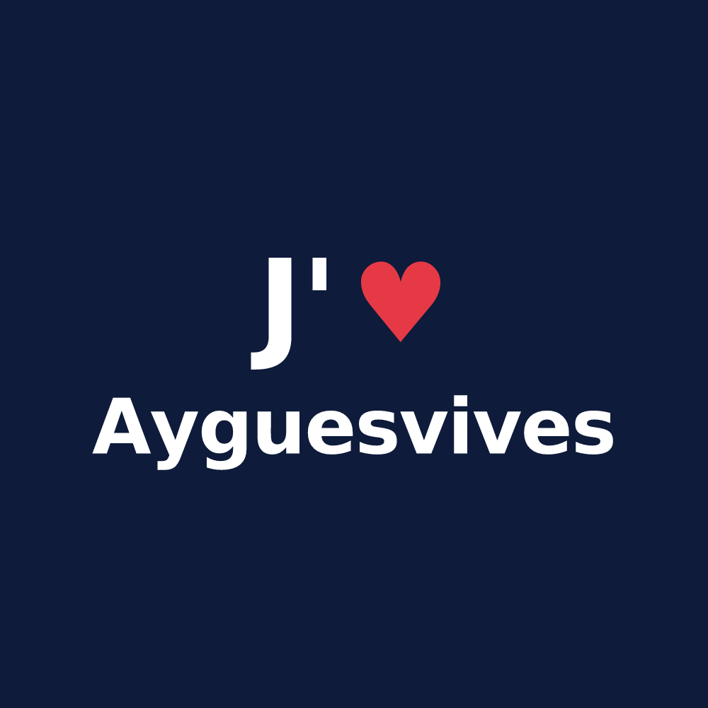 T-shirt personnalisé Ayguesvives — design J'aime Ayguesvives