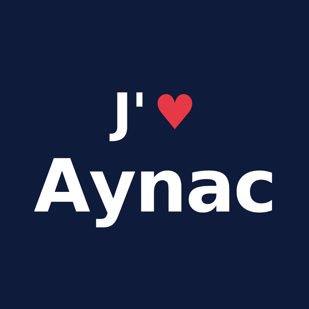 T-shirt personnalisé Aynac — design J'aime Aynac