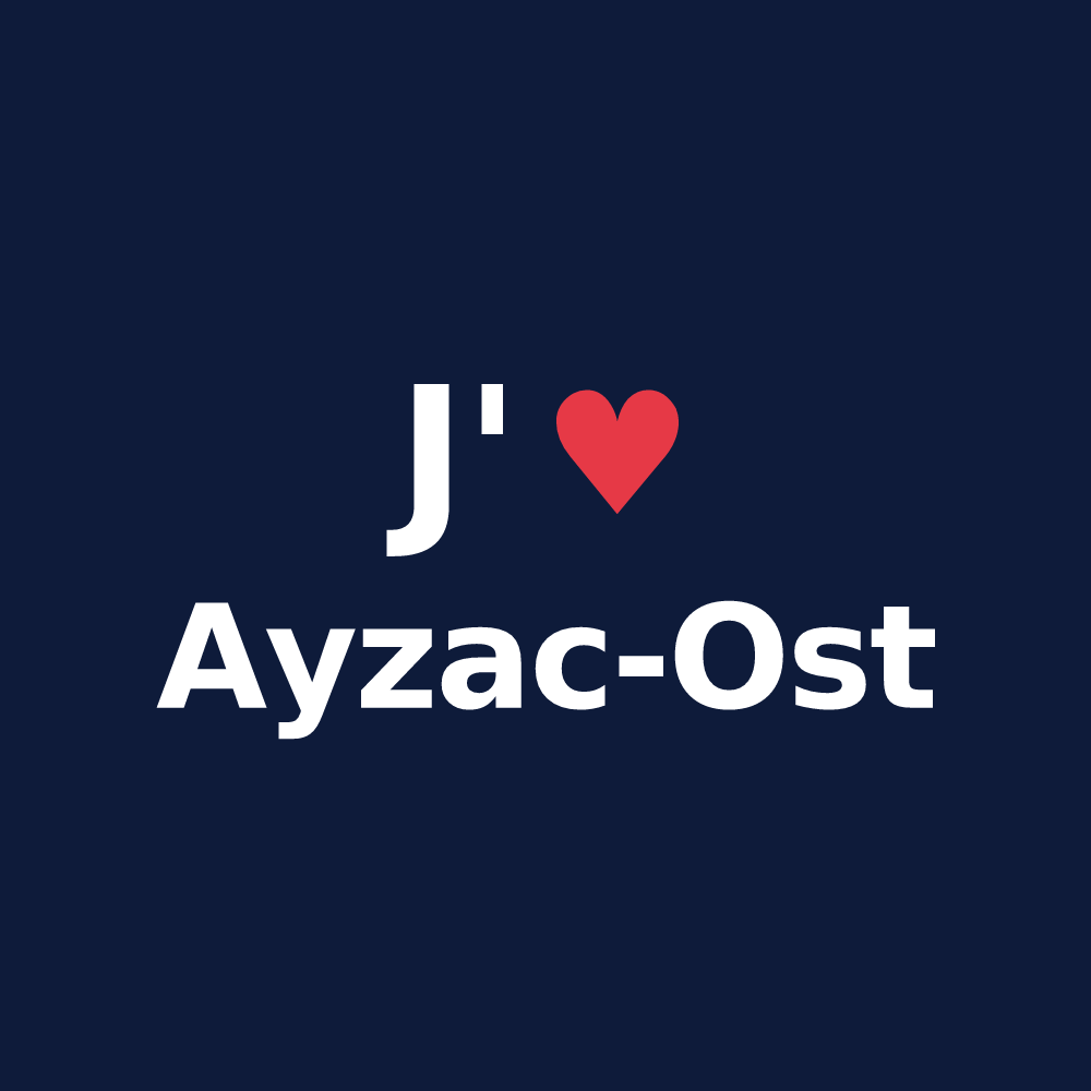 T-shirt personnalisé Ayzac-Ost — design J'aime Ayzac-Ost