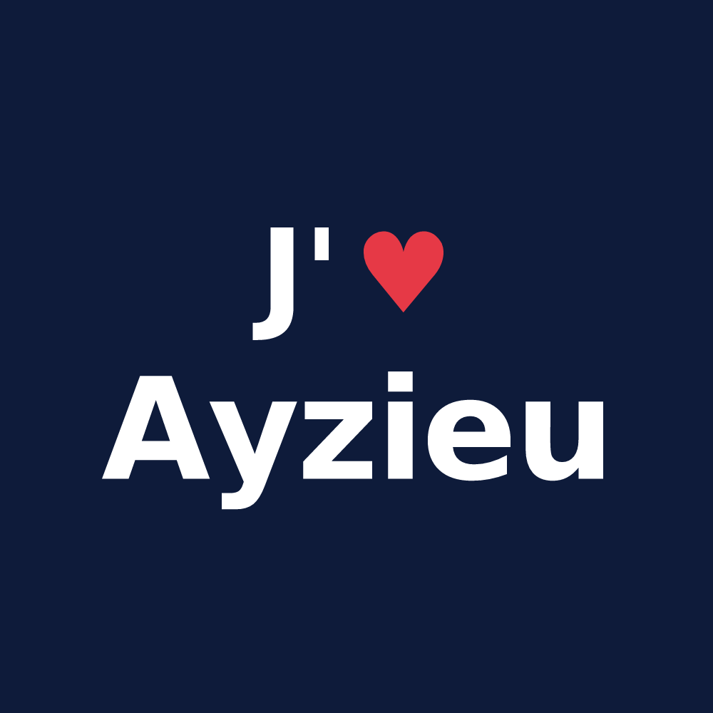 T-shirt personnalisé Ayzieu — design J'aime Ayzieu