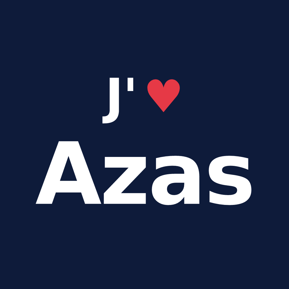 T-shirt personnalisé Azas — design J'aime Azas
