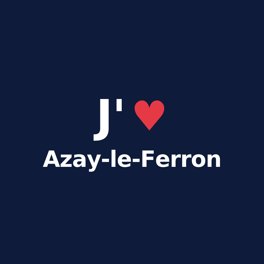T-shirt personnalisé Azay-le-Ferron — design J'aime Azay-le-Ferron