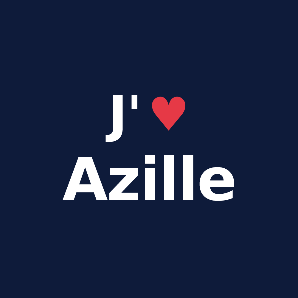 T-shirt personnalisé Azille — design J'aime Azille