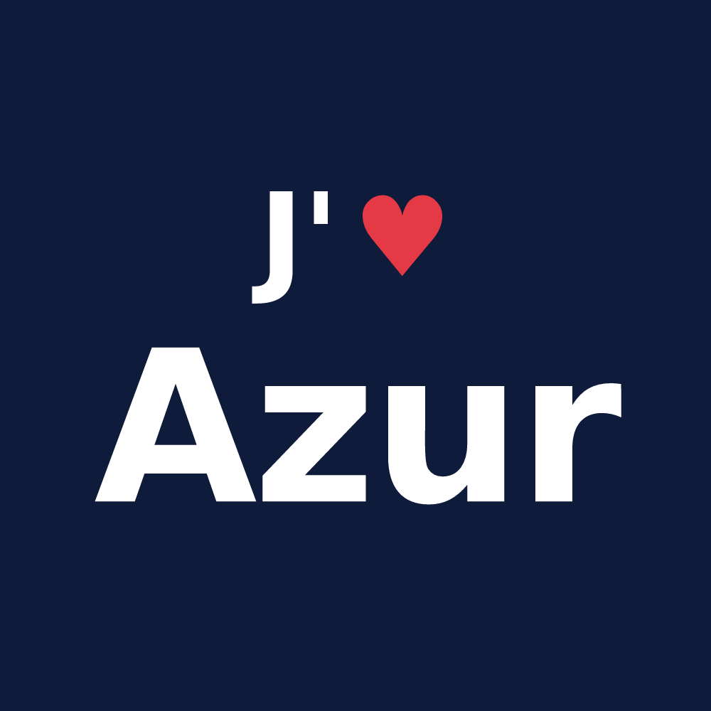 T-shirt personnalisé Azur — design J'aime Azur