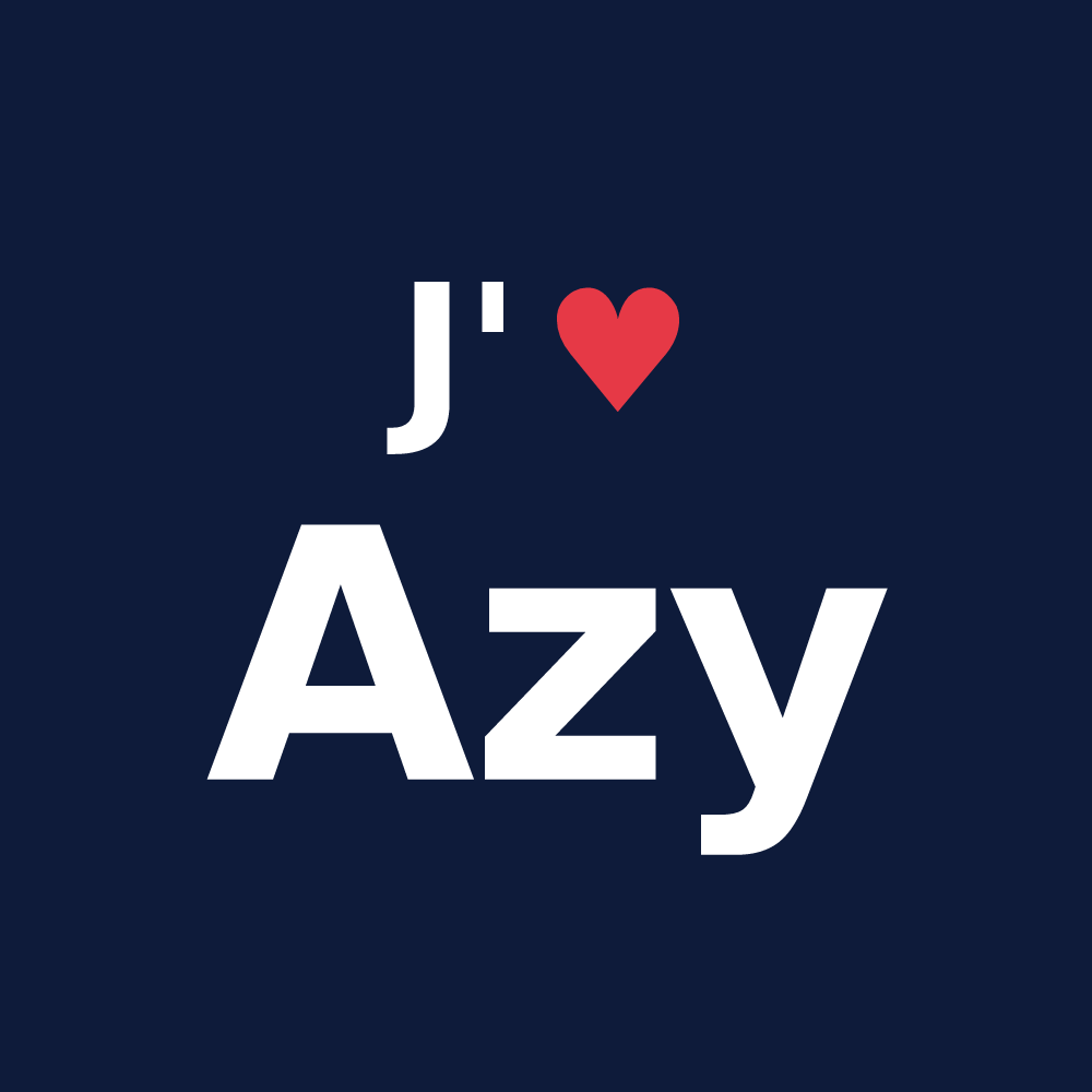 T-shirt personnalisé Azy — design J'aime Azy