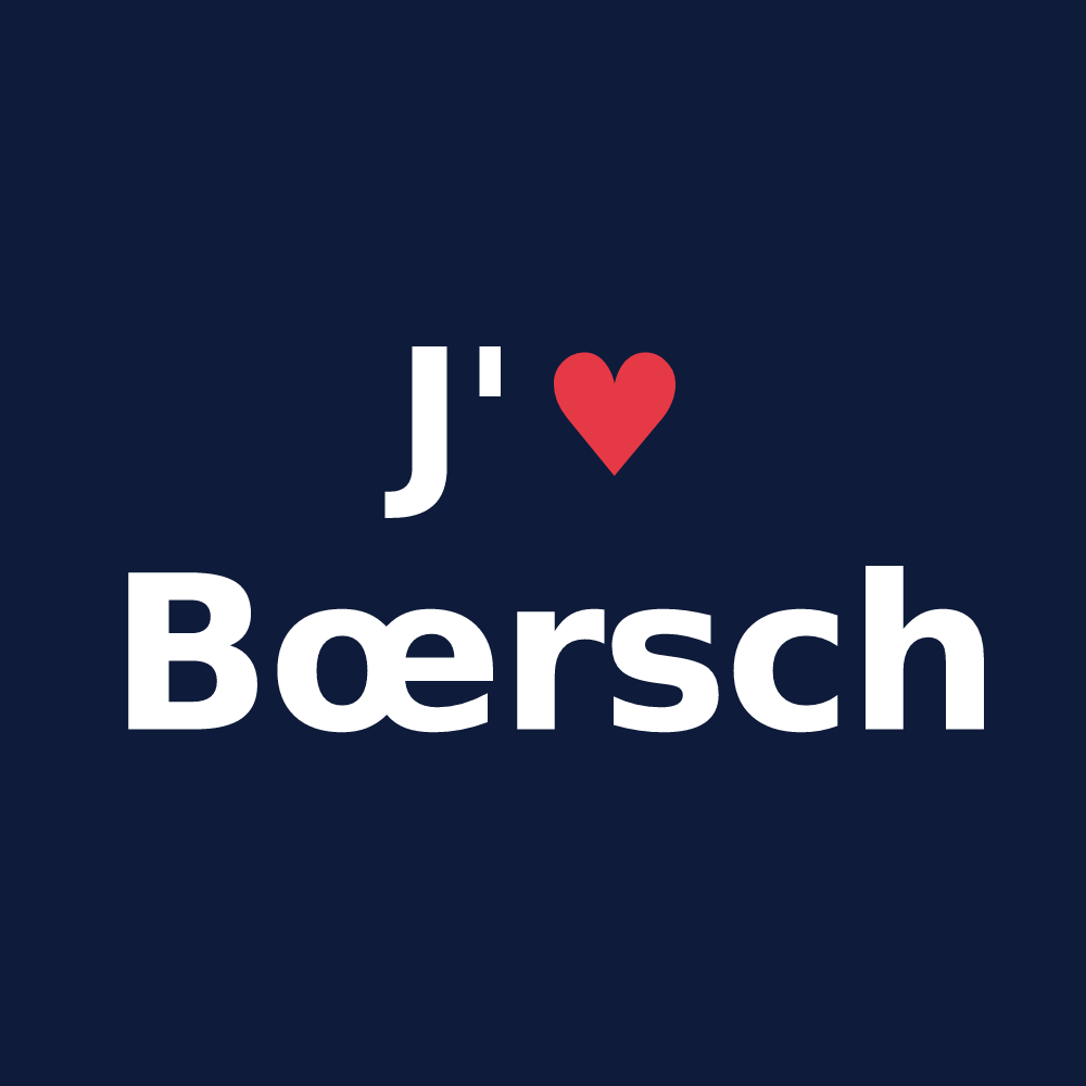 T-shirt personnalisé Bœrsch — design J'aime Bœrsch