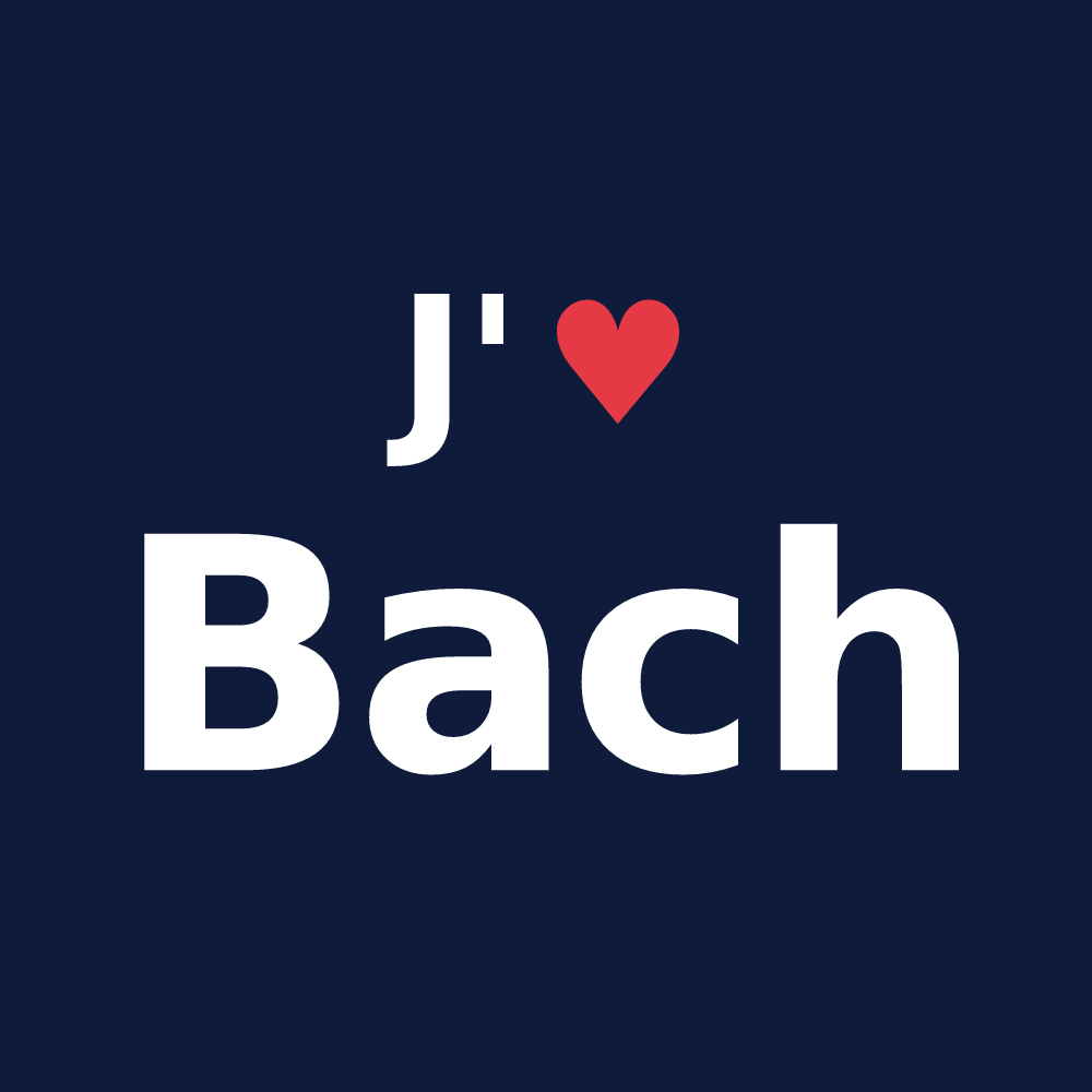T-shirt personnalisé Bach — design J'aime Bach
