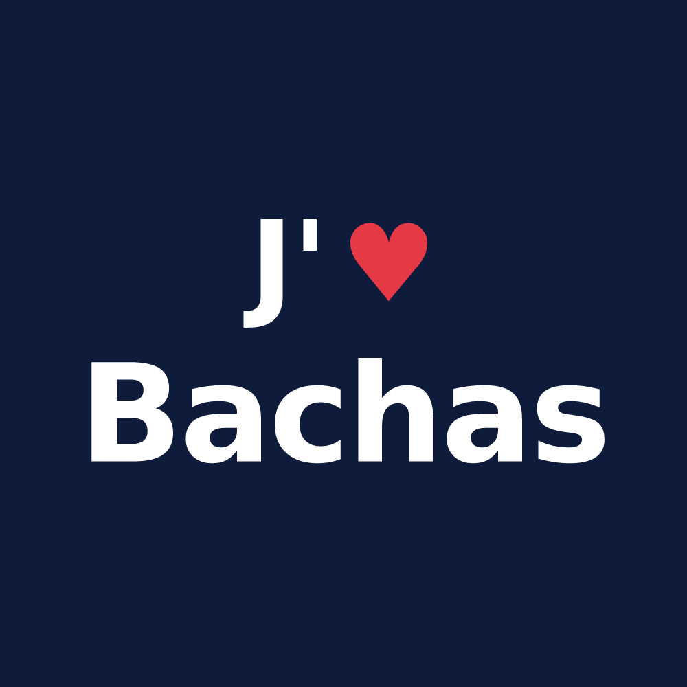 T-shirt personnalisé Bachas — design J'aime Bachas