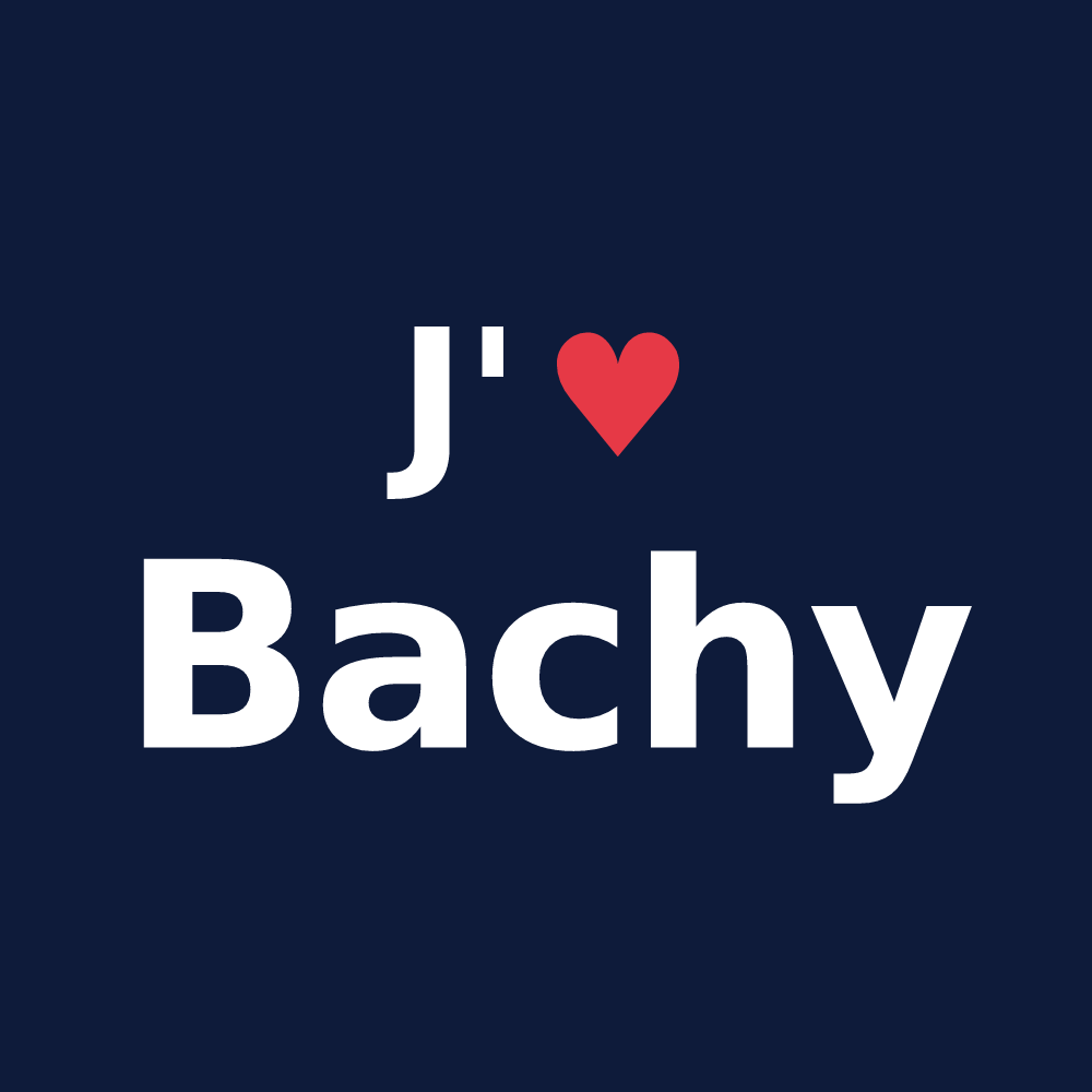 T-shirt personnalisé Bachy — design J'aime Bachy