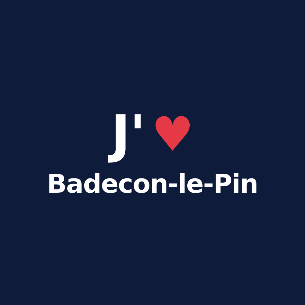 T-shirt personnalisé Badecon-le-Pin — design J'aime Badecon-le-Pin
