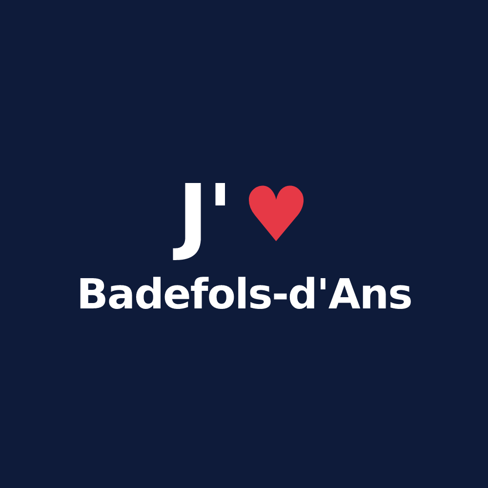 T-shirt personnalisé Badefols-d'Ans — design J'aime Badefols-d'Ans