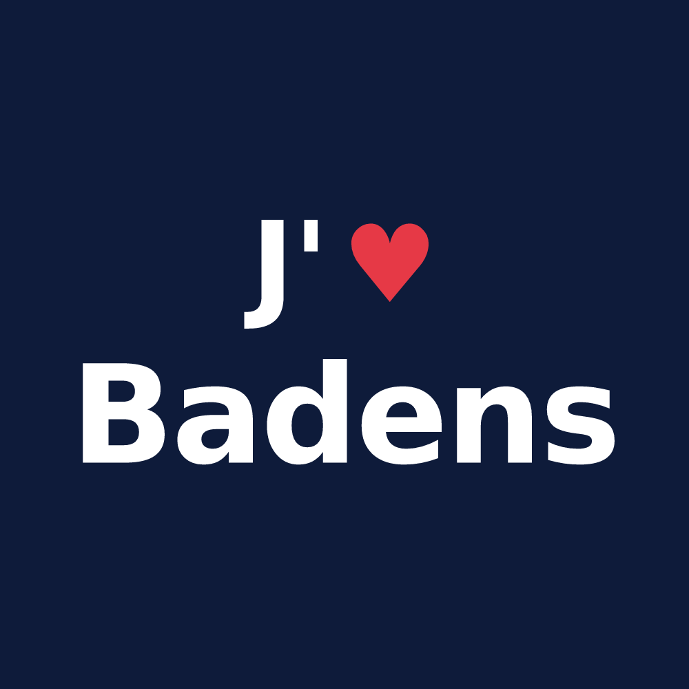 T-shirt personnalisé Badens — design J'aime Badens