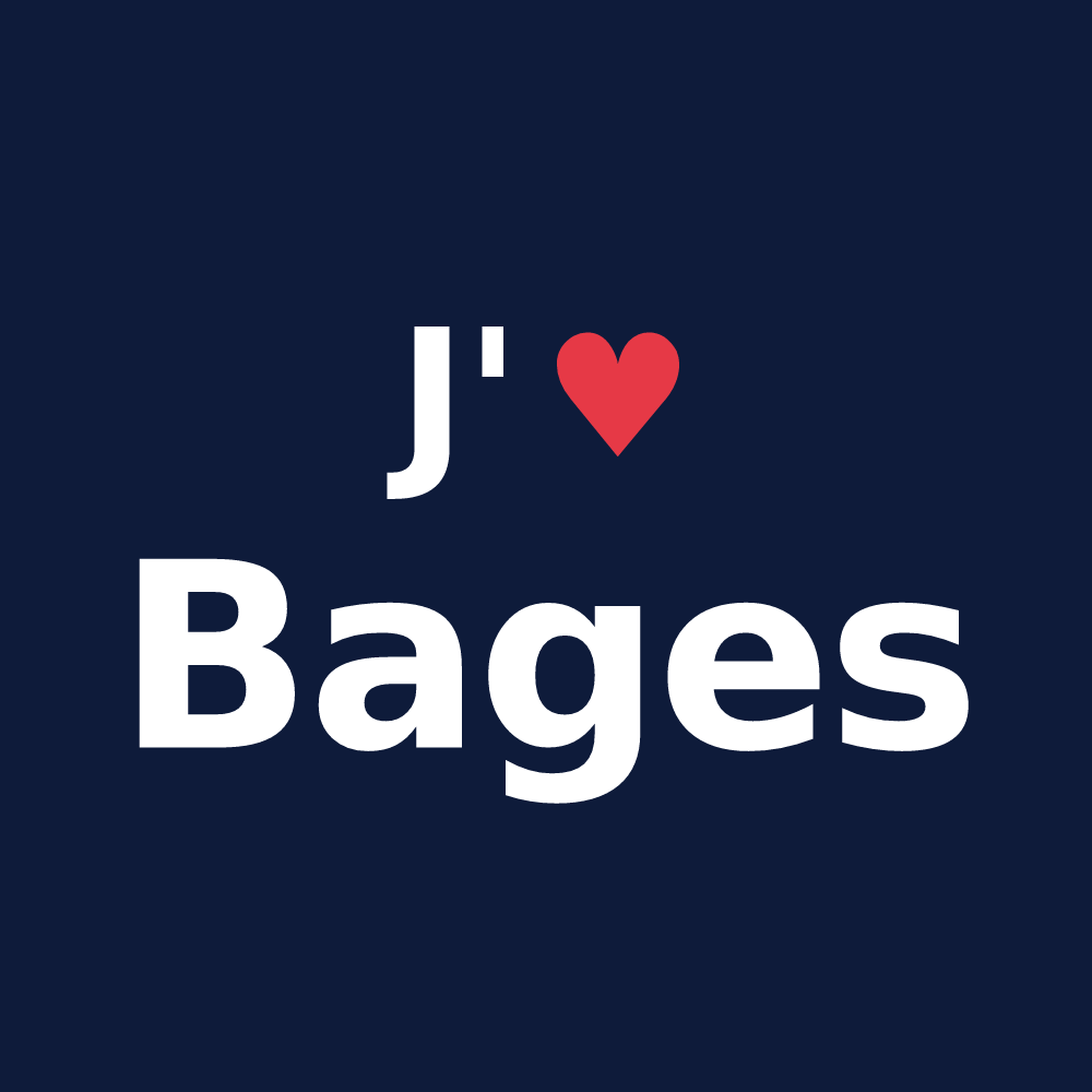 T-shirt personnalisé Bages — design J'aime Bages