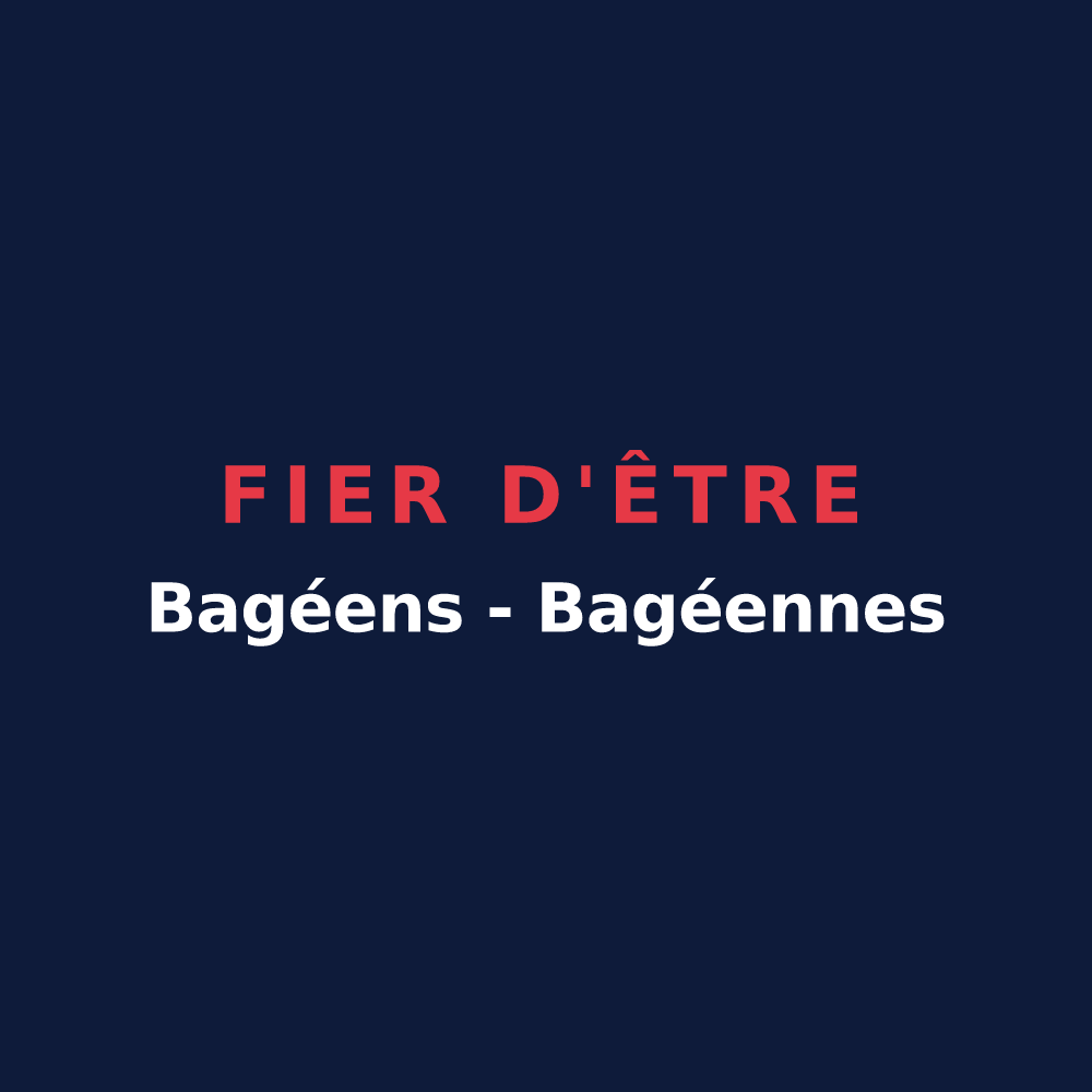 T-shirt « Fier d'être Bagéens - Bagéennes » — design pour Bages