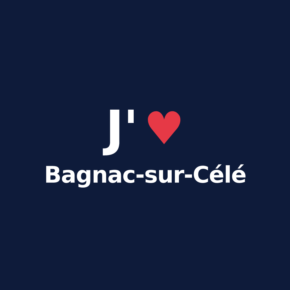 T-shirt personnalisé Bagnac-sur-Célé — design J'aime Bagnac-sur-Célé