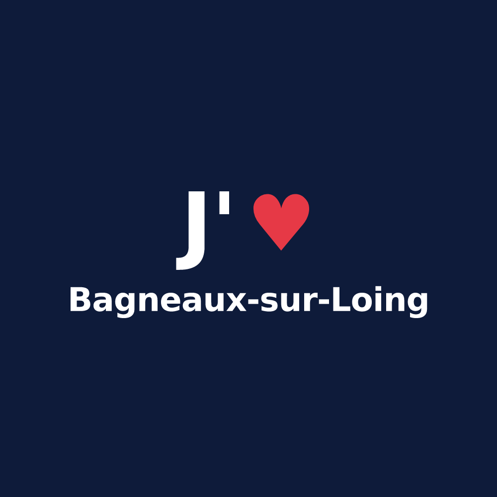 T-shirt personnalisé Bagneaux-sur-Loing — design J'aime Bagneaux-sur-Loing