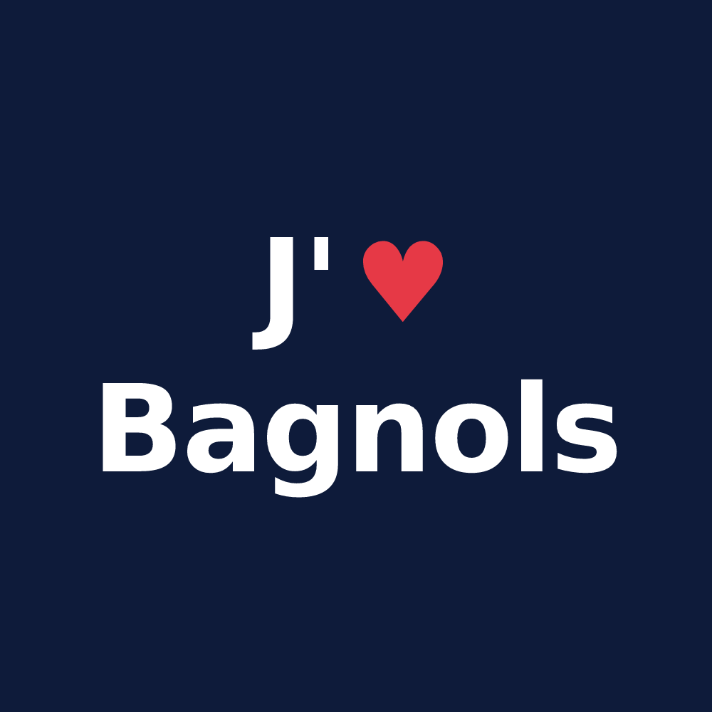 T-shirt personnalisé Bagnols — design J'aime Bagnols