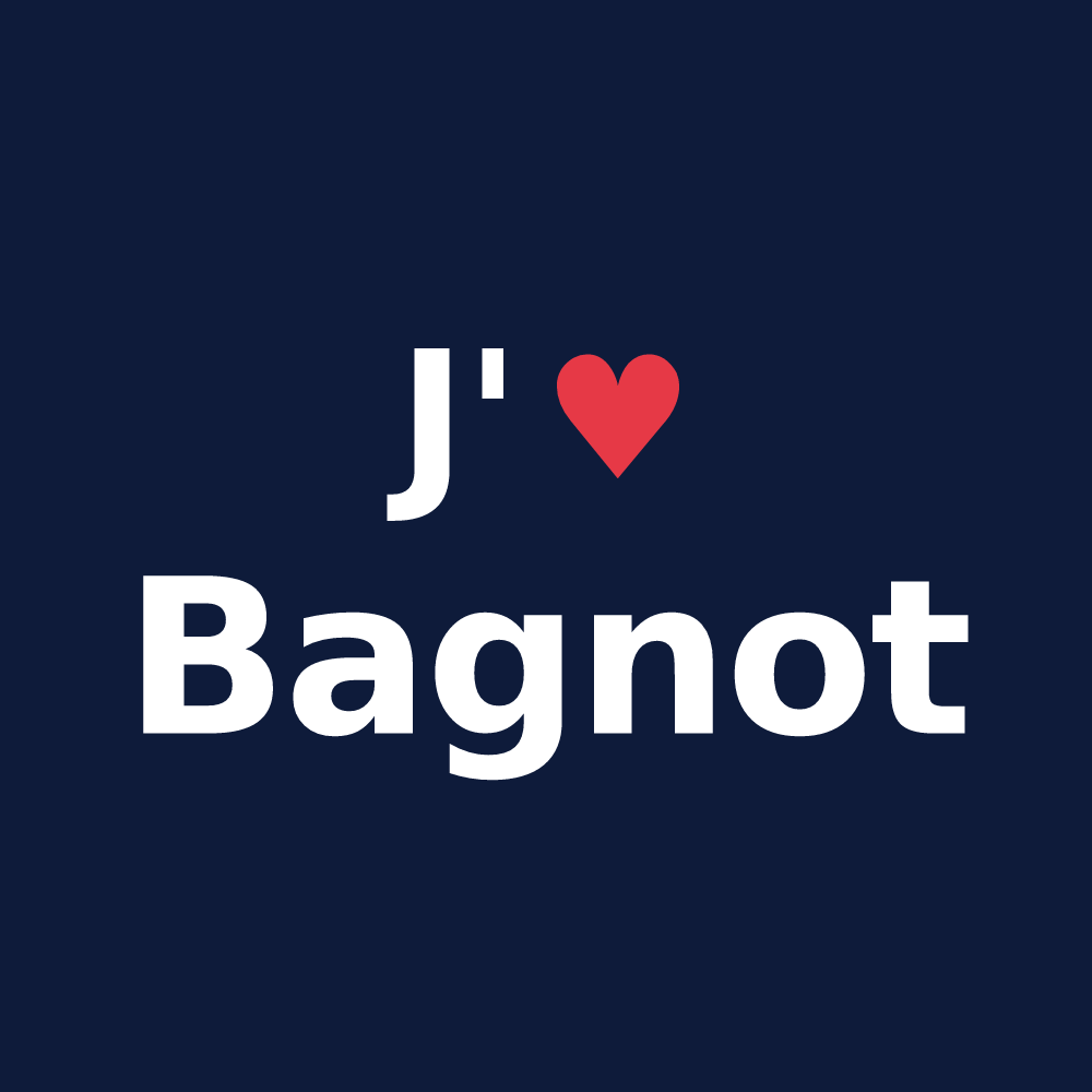 T-shirt personnalisé Bagnot — design J'aime Bagnot