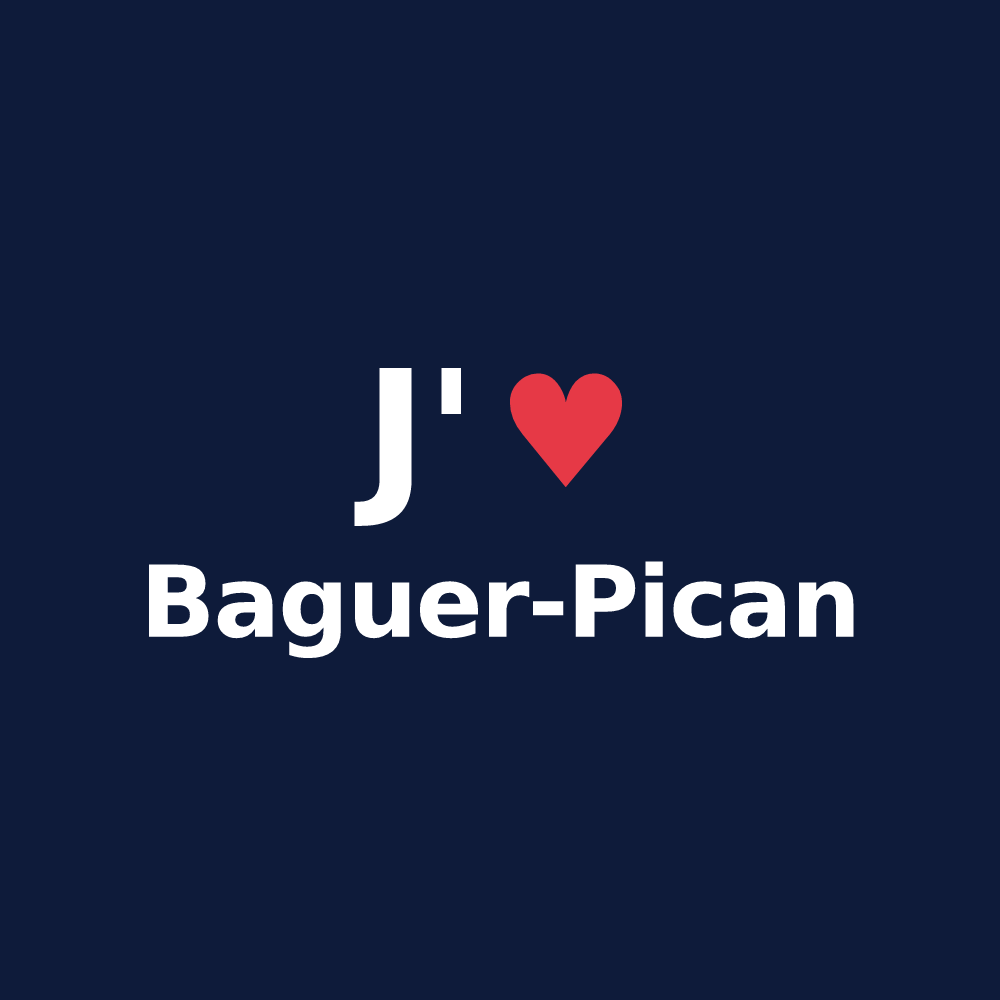 T-shirt personnalisé Baguer-Pican — design J'aime Baguer-Pican