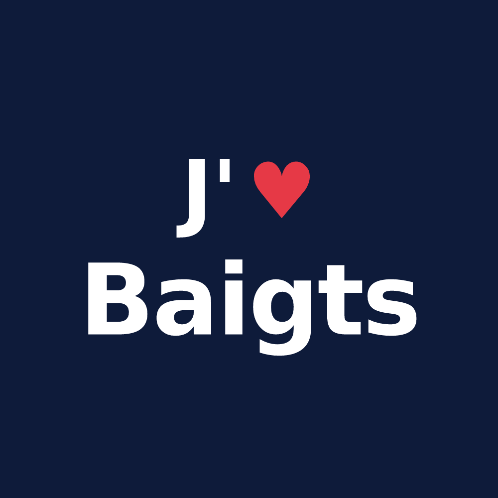 T-shirt personnalisé Baigts — design J'aime Baigts
