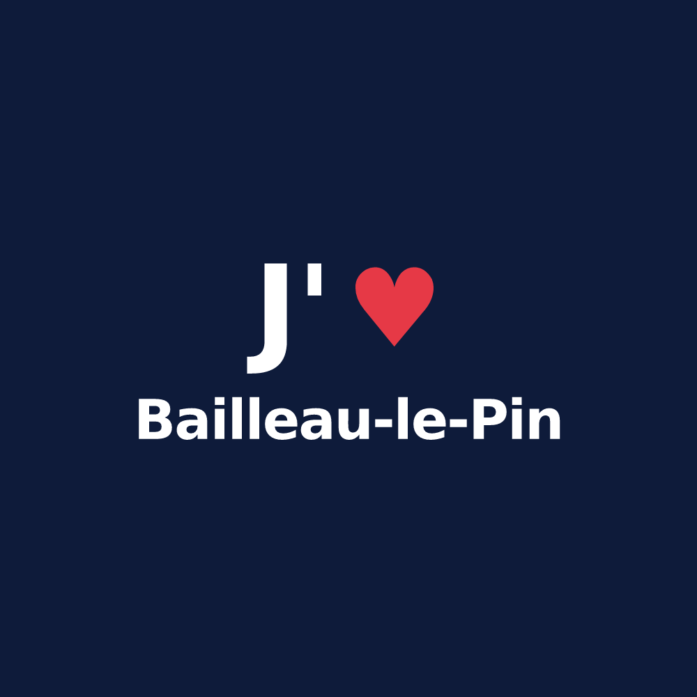 T-shirt personnalisé Bailleau-le-Pin — design J'aime Bailleau-le-Pin