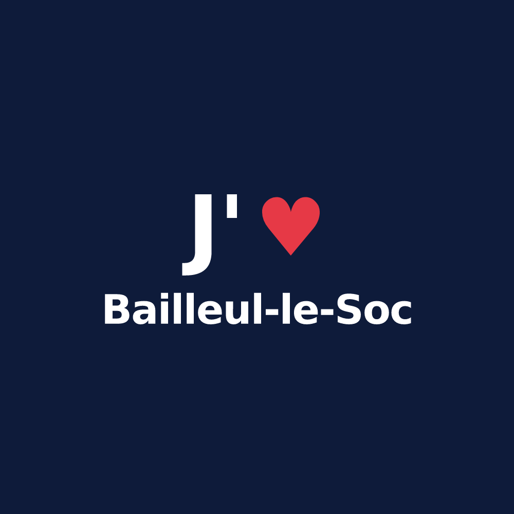 T-shirt personnalisé Bailleul-le-Soc — design J'aime Bailleul-le-Soc