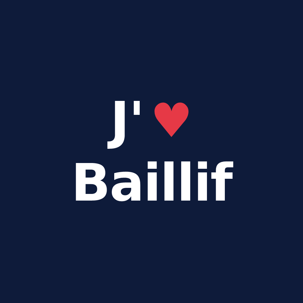 T-shirt personnalisé Baillif — design J'aime Baillif