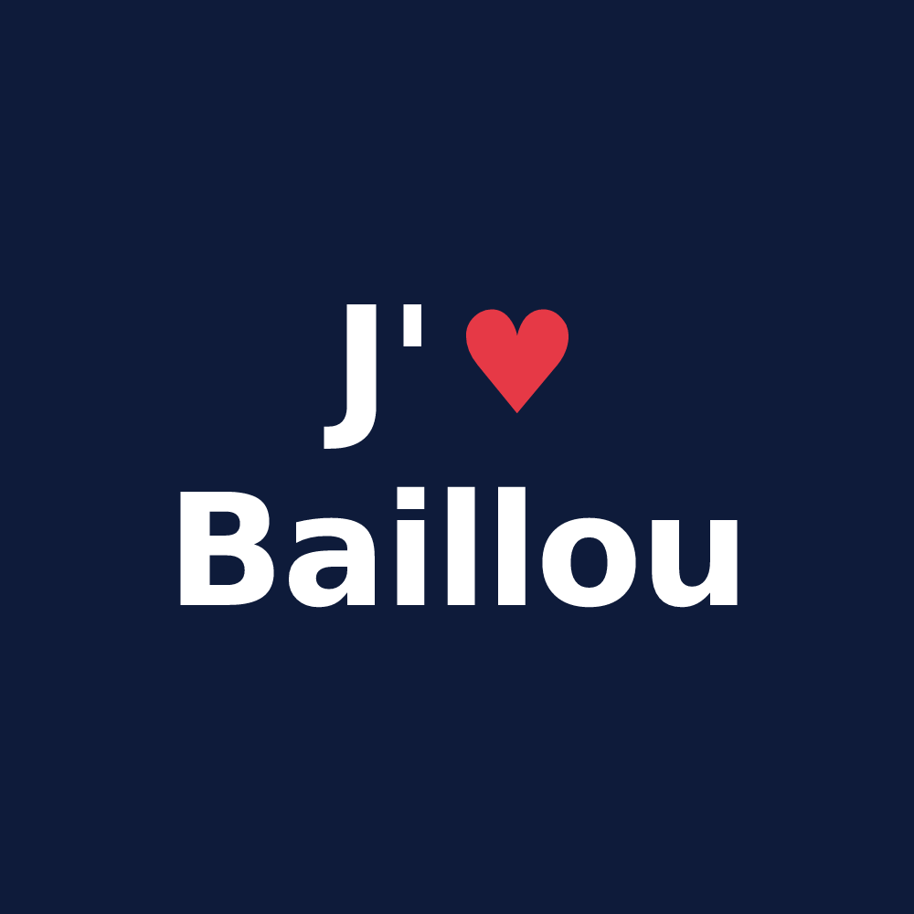 T-shirt personnalisé Baillou — design J'aime Baillou