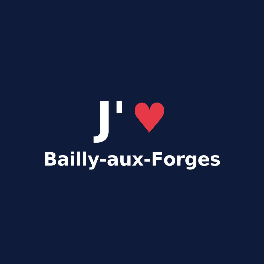 T-shirt personnalisé Bailly-aux-Forges — design J'aime Bailly-aux-Forges