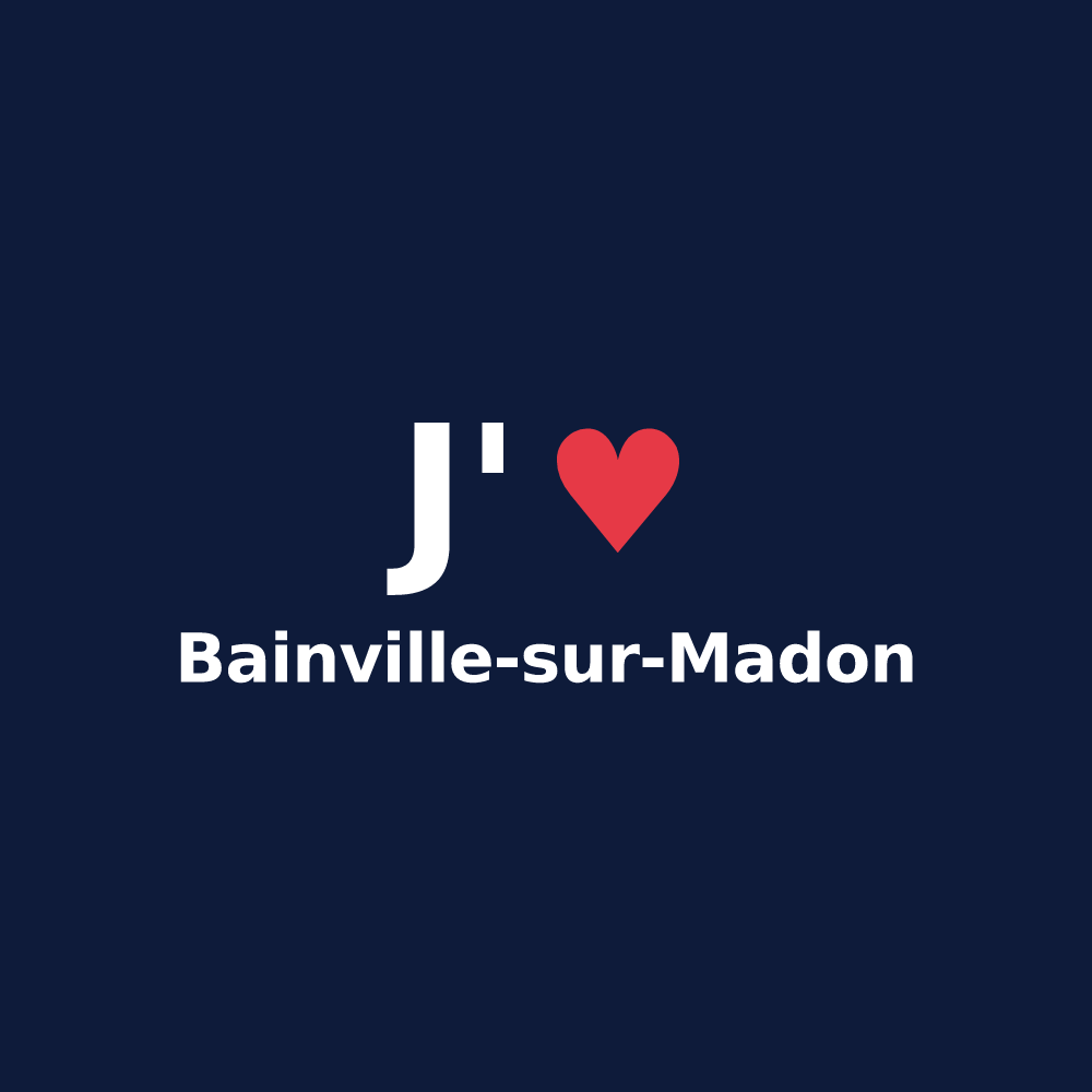 T-shirt personnalisé Bainville-sur-Madon — design J'aime Bainville-sur-Madon