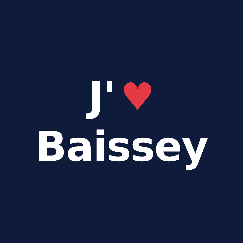 T-shirt personnalisé Baissey — design J'aime Baissey
