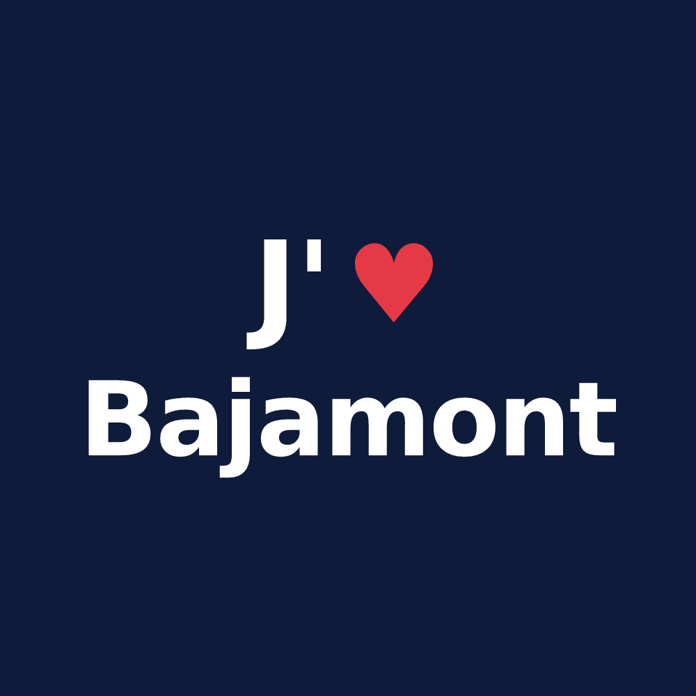 T-shirt personnalisé Bajamont — design J'aime Bajamont
