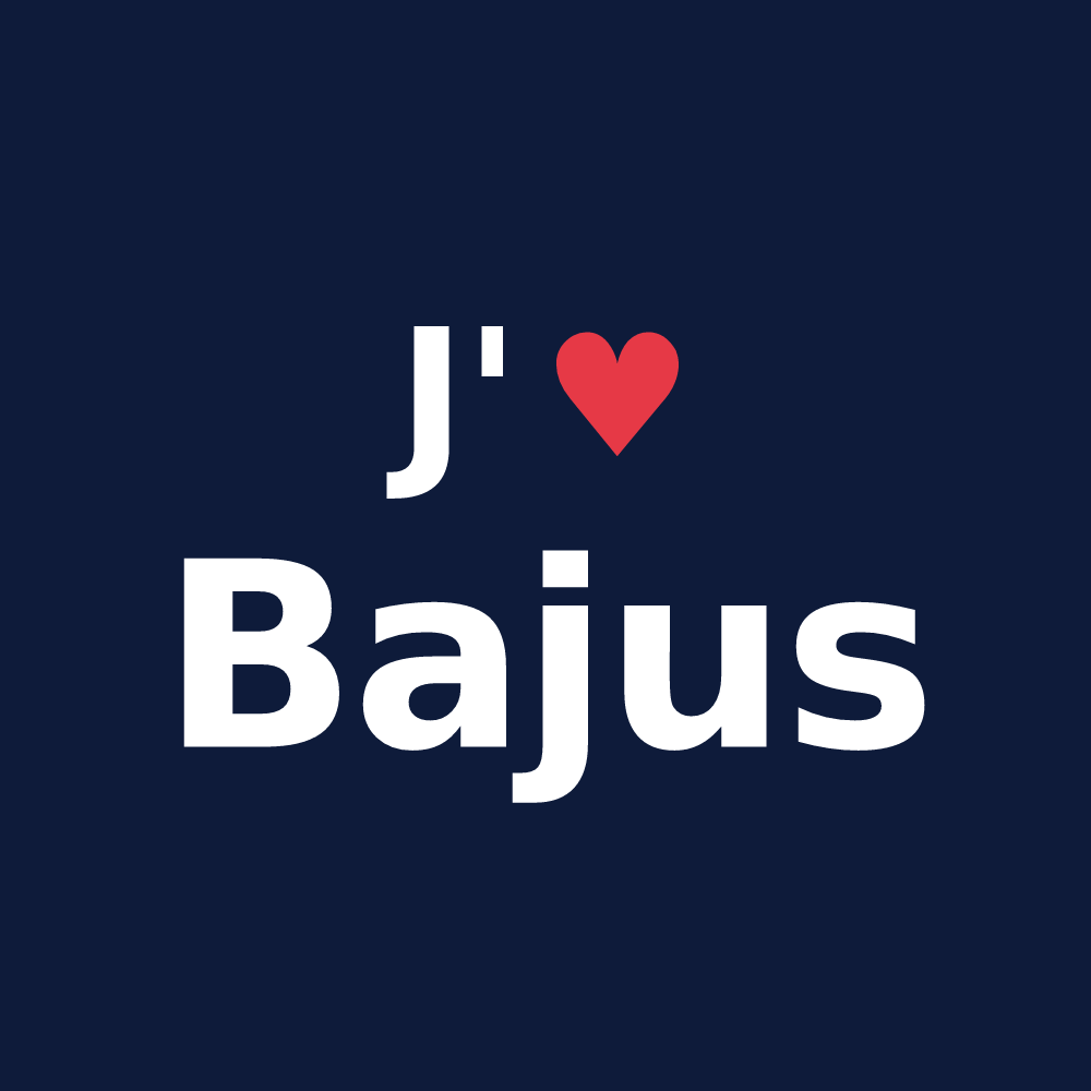 T-shirt personnalisé Bajus — design J'aime Bajus