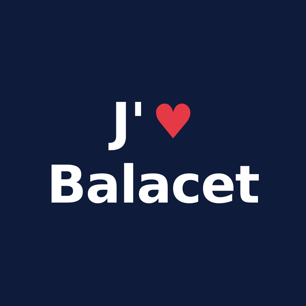 T-shirt personnalisé Balacet — design J'aime Balacet